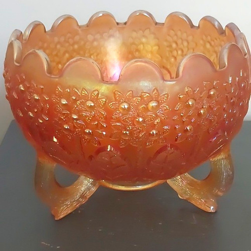 Iridescent orange floral - iridescent,