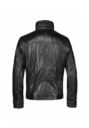 Star men leather jacket - star, men’s