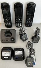 Panasonic Digital Cordless Answering 3 Phone System Black KX-TGH720E Tried Only 