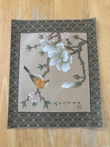 Vintage oriental bird floral - bird, &