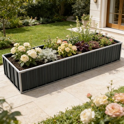 240 45cm raised bed metal - raised,