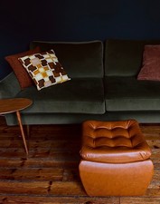 1970s Mid Century Tufted Tan