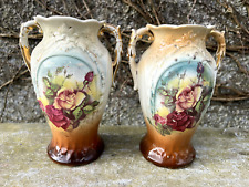 Antique Victorian Vases, 18.5 cm tall.