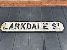 Antique Cast Iron Road Sign