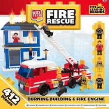 Block teck fire rescue burning - block,