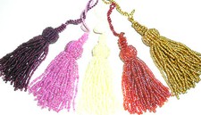 STUNNING BEADED KEY TASSELS X4