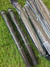 3x Winn Dri-Tac Midsize Tour Golf Grips BLACK GREEN Universal Grip FREE TAPE