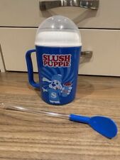 Slush Puppie Slushie Making Cup - Blue - with spoon straw