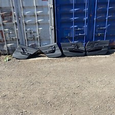 BMW E90 3 Series Saloon Black Leather Door Cards X4 Set +