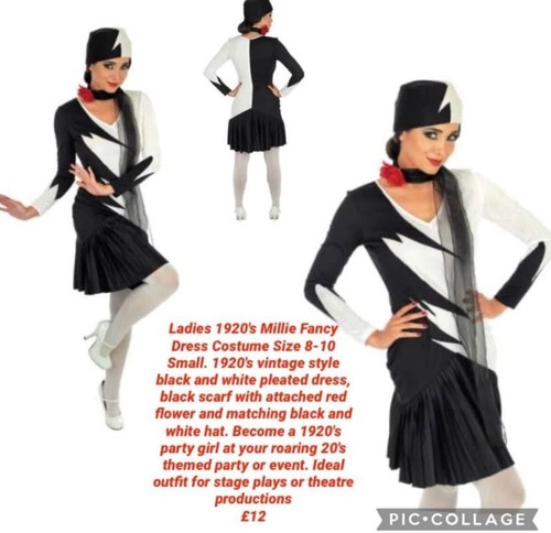 1920s 20s black flapper dress - 1920s,