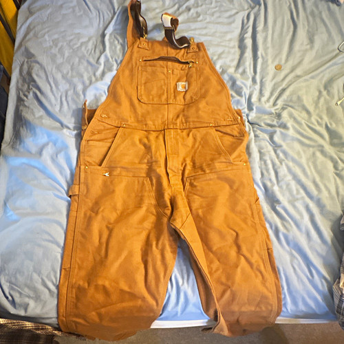 Carhartt brown cotton bib - brown,