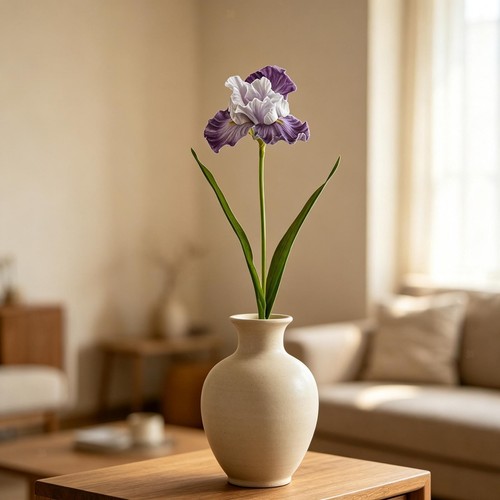 Faux iris silk floral - silk,