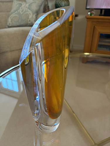 Kosta boda signed amber - boda,