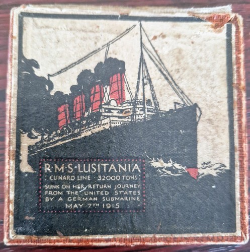 Ww1 lusitania medal 1915 - medal, boxed