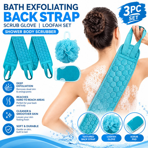 Pcs bath exfoliating back - pcs,