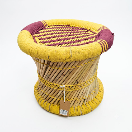 Handmade cane stool round - handmade,