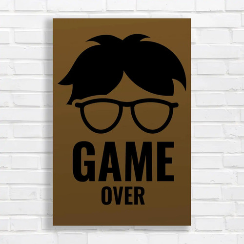 Game over gamer sepia canvas - sepia,