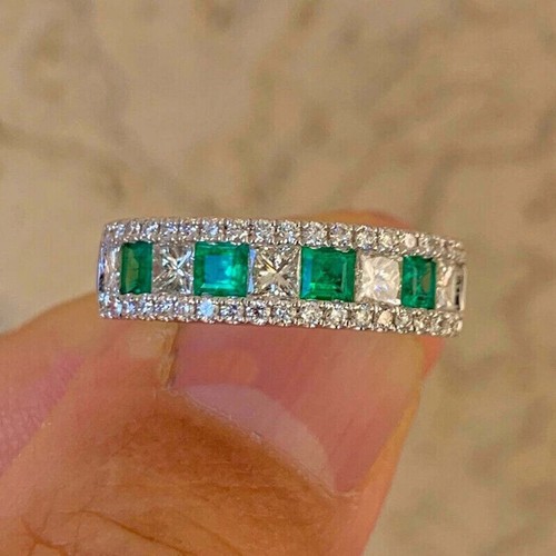 3ct princess cut emerald - princess,