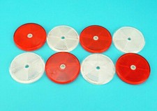 8 x 60mm Hi-Viz Reflectors RED WHITE for Driveway Gate Fence Posts & Trailer