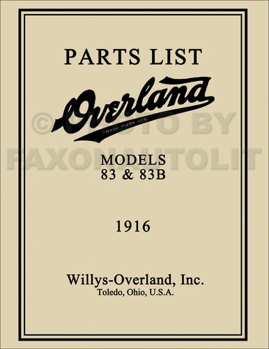 1916 overland and 83b - and,