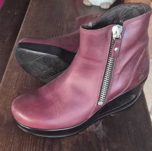Fly london blood leather - blood,