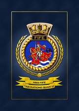 HMS FIFE SHIPS BADGE/CREST -
