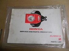 HONDA XL125 K2 SERVICE AND PARTS PROMOTION 2 PARTS LIST £29.99 USED GOOD