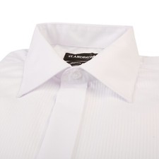 WHITE WEDDING SHIRT PLEATED