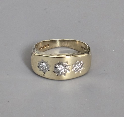 18ct gold diamond three - diamond, stone