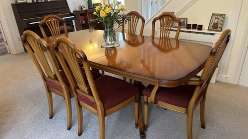 Solid yew extendable - , dining