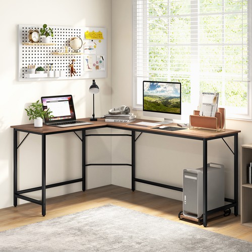 Shaped gaming desk with cpu - desk,
