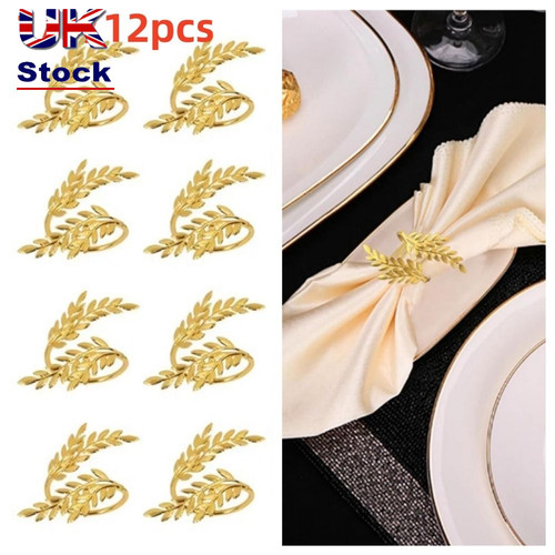 12pcs gold leaf napkin - gold,
