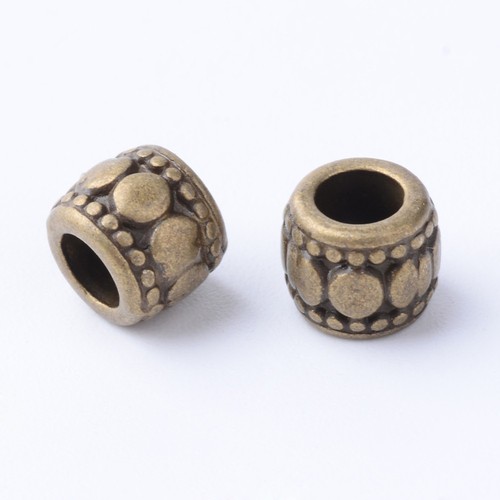 Bronze spacer beads barrel - bronze,