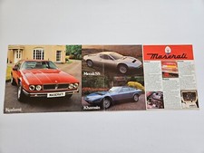 MASERATI KYALAMI MERAK SS KHAMSIN SALES BROCHURE 1980 1981