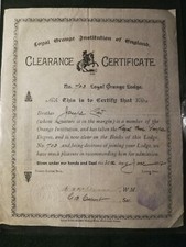 1912 orange lodge england - 1912,