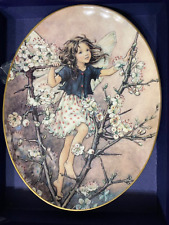 REDUCED Royal Worcester FLOWER FAIRY -  THE BLACKTHORN FAIRY Oval Plate- Boxed