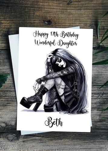 Gothic birthday card - card, a5