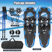 21"/25"/30" Aluminum Snow Shoes 4-in-1 Lightweight Terrain Snowshoes w/Carry Bag