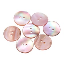7Pcs Natural Pearl Shell Button, 20mm 2 Hole Mother of Sewing Button, Purple