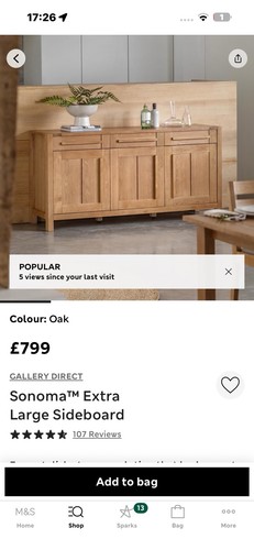 Sonoma oak sideboard with - sideboard,