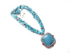 Silver Tone Monet Turquoise