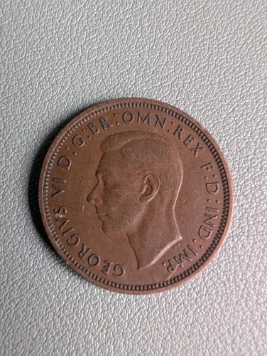 King george half penny coin - george,