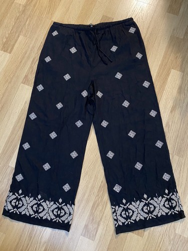 Next black embroidered linen - embroidered,