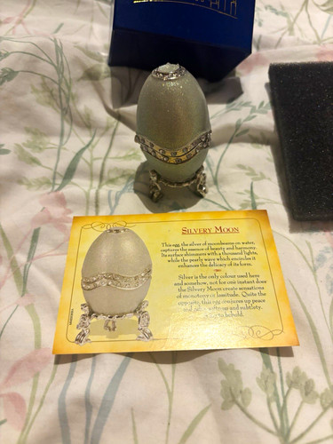 Silvery moon faberge egg - faberge, with