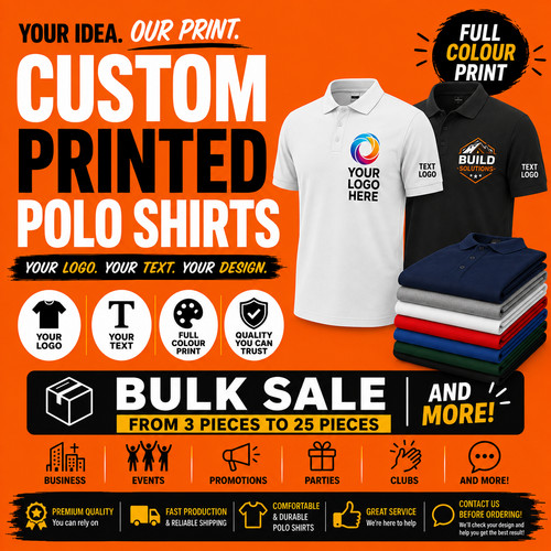 Custom printed polo shirt - printed,