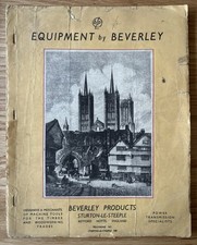Vintage BEVERLEY PRODUCTS Equipment Catalogue STURTON LE STEEPLE Machine Tools