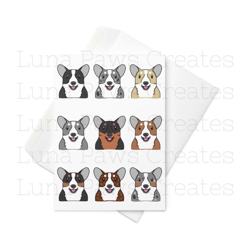 Cardigan welsh corgi card - welsh,