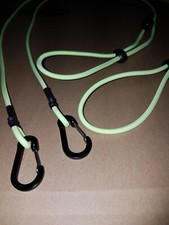 2x NEON Kayak Paddle Leash Fishing Rod Holder Bungee Tie Rope Shock Cord Lanyard