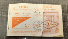 1957 Motor Fuel Ration Book Motor Car Tricycle - Rare Unused Book 