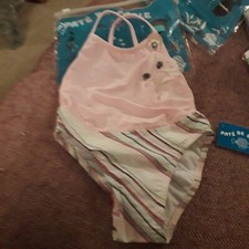 PATE DE SABLE GIRLS PINK FRINGED SWIMSUIT 6 YEARS Brand New